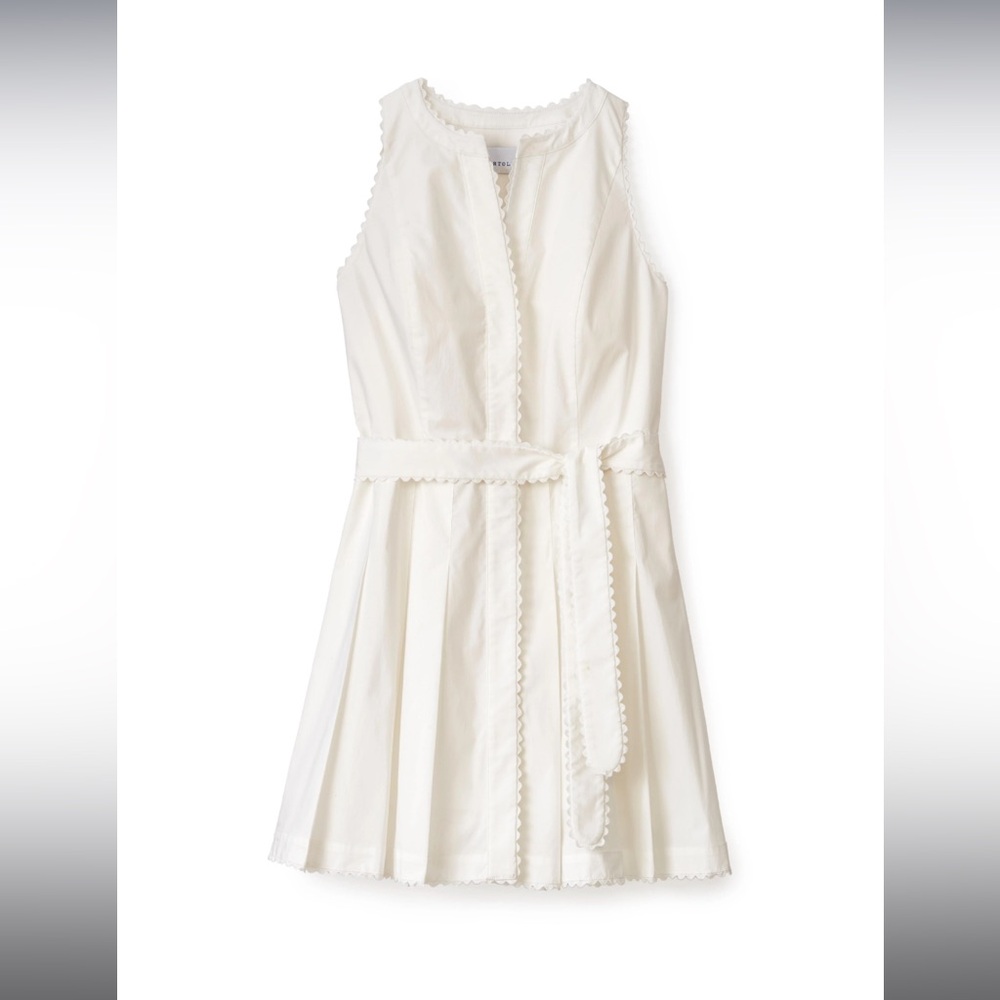 New Cartolina Hadley Romper Dress in Optic White Small S NWT